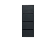 Fly 4K Metal Shoe Cabinet – 4 Compartments, Anthracite, Wall-Mount or Freestanding