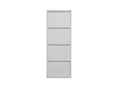 Fly 4K Metal Shoe Cabinet 4 Compartments – White, Wall or Floor Mount