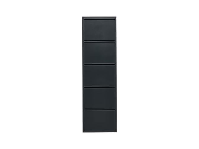 Fly 5K — Tall Metal Shoe Cabinet | 5 Compartments | Anthracite | 50 × 169.5 cm