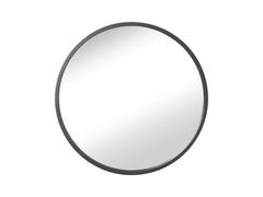 Circle Round Wall Mirror 62 cm – Black Wood Frame
