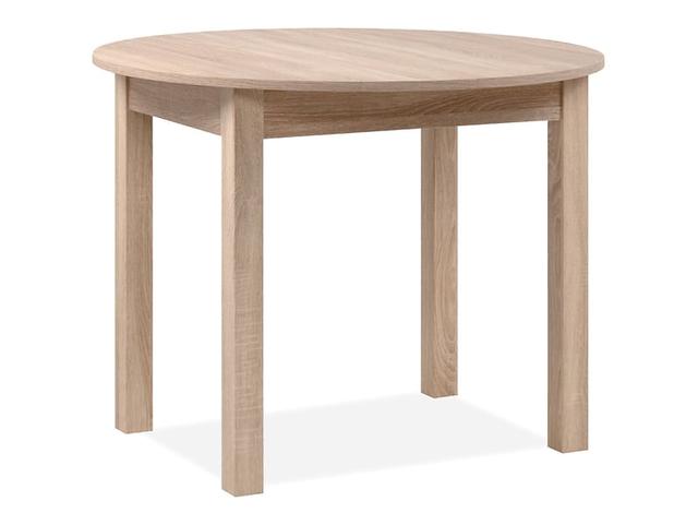Coburg Round Extendable Dining Table 100–140cm — No Sharp Corners, 3 Colour Options, Sonoma Oak