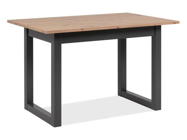 Denver Extendable Dining Table | Artisan Oak & Graphite MDF Frame | 120–160x80cm | Loft Style