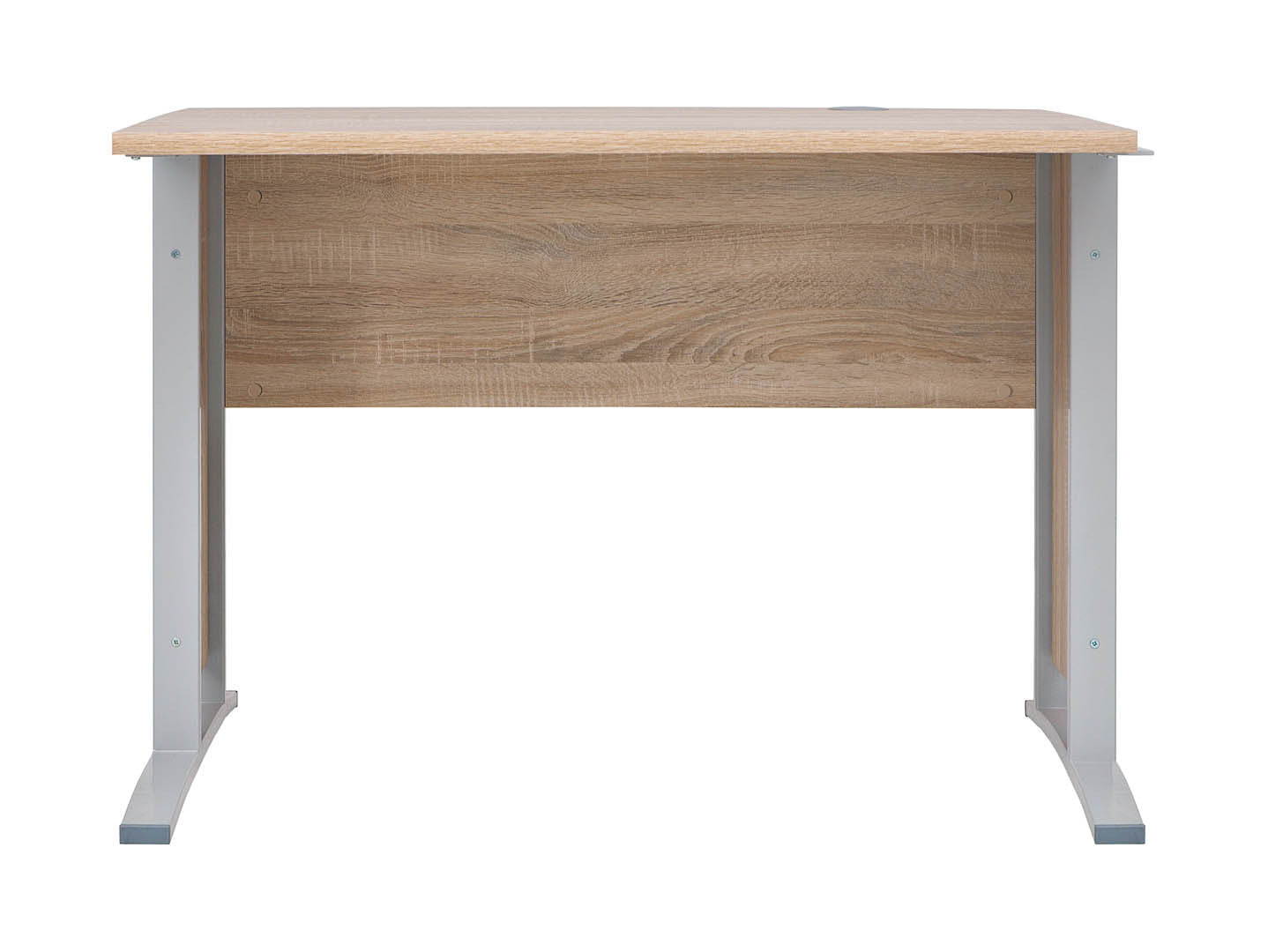 BRW Office Desk 100 cm – Sonoma Oak, Aluminium Frame, Corner-Extendable