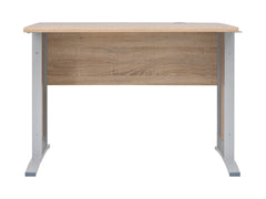 BRW Office Desk 100 cm – Sonoma Oak, Aluminium Frame, Corner-Extendable