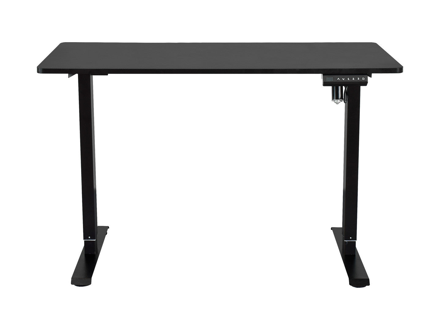 Emil 2 Electric Height-Adjustable Gaming & Standing Desk – Black | 120×60 cm | 72–118 cm Height Range | Scratch-Resistant Melamine