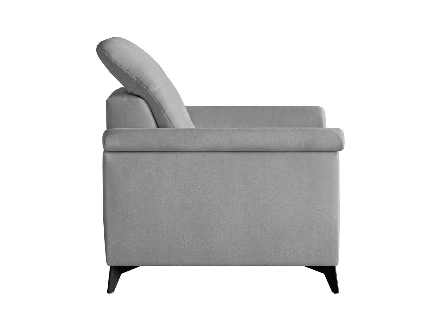 Doria Velvet Armchair — Button Tufting, Slim Metal Legs & Luxurious Comfort, Portland Ash
