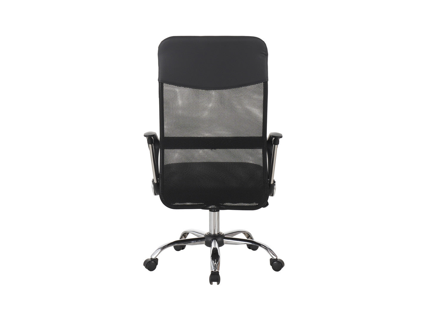 Alex Mesh Back Office Chair – Black | TILT Mechanism | Breathable Mesh Back | Chrome Base | Angled Armrests | 60×61×107–117 cm