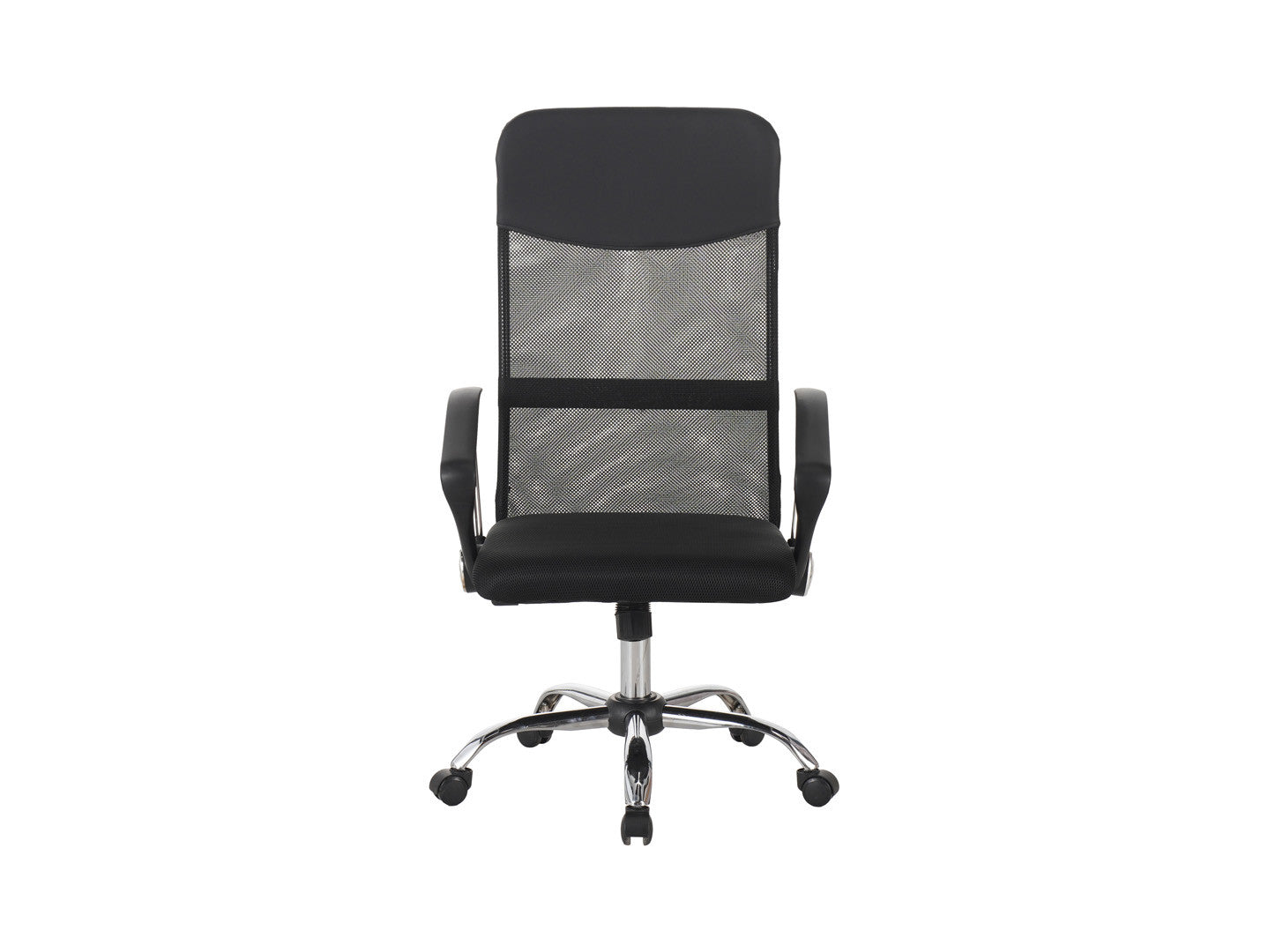 Alex Mesh Back Office Chair – Black | TILT Mechanism | Breathable Mesh Back | Chrome Base | Angled Armrests | 60×61×107–117 cm