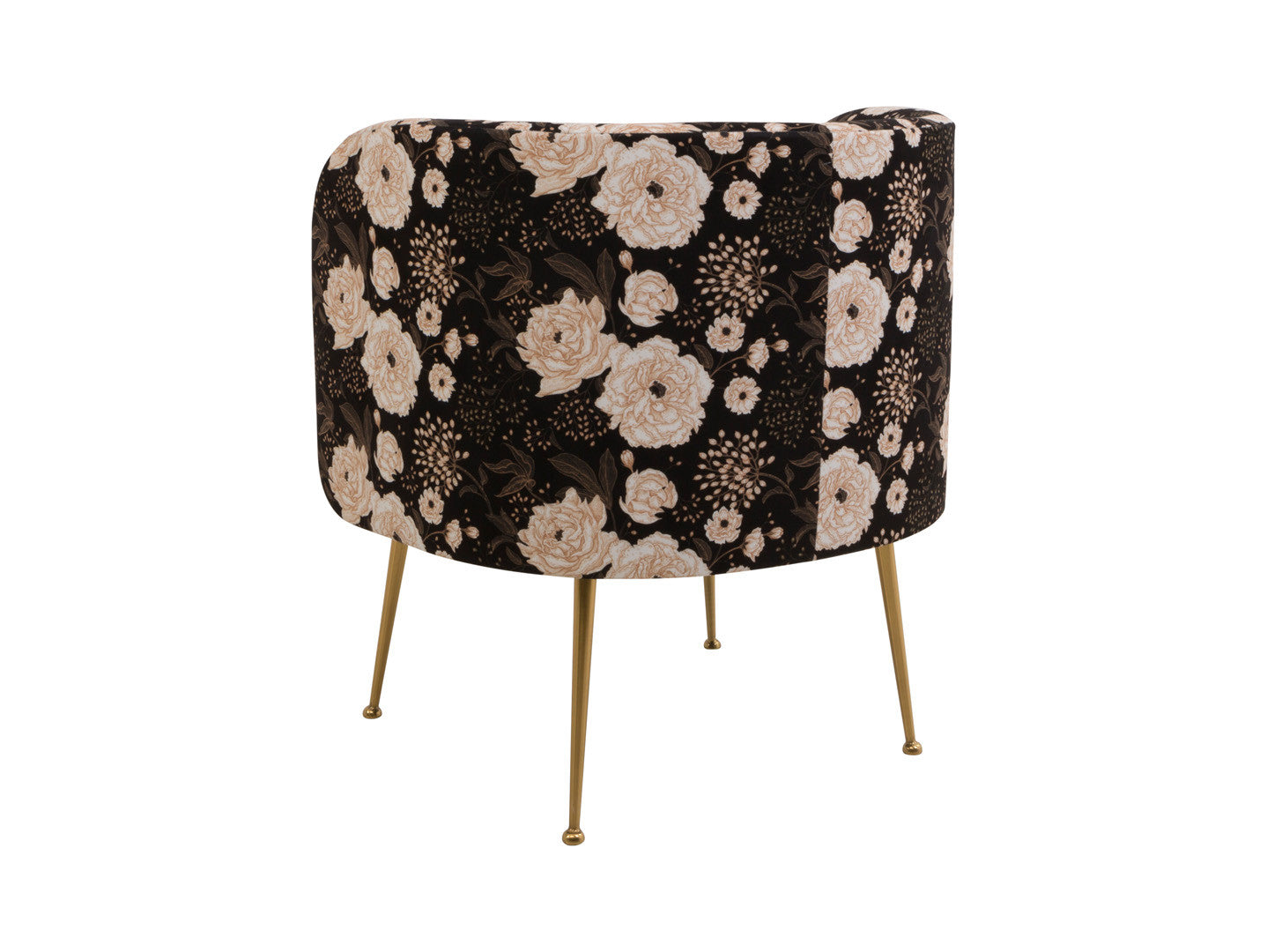 Cloe Upholstered Armchair – Pocket Spring Seat, Gold Metal Legs