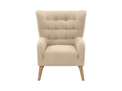 Casey Es Quilted Armchair – Tall Back, Wave Spring Seat, Hardwood Legs, Lambi 06