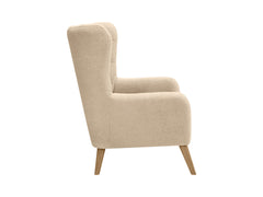 Casey Es Quilted Armchair – Tall Back, Wave Spring Seat, Hardwood Legs, Lambi 06