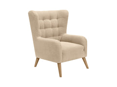 Casey Es Quilted Armchair – Tall Back, Wave Spring Seat, Hardwood Legs, Lambi 06