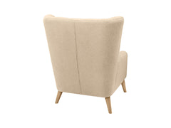 Casey Es Quilted Armchair – Tall Back, Wave Spring Seat, Hardwood Legs, Lambi 06