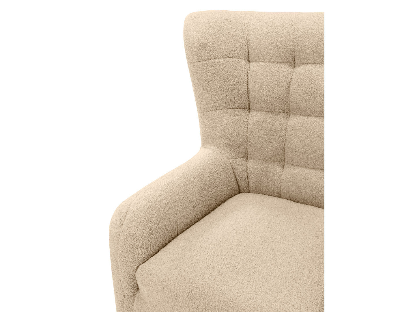 Casey Es Quilted Armchair – Tall Back, Wave Spring Seat, Hardwood Legs, Lambi 06