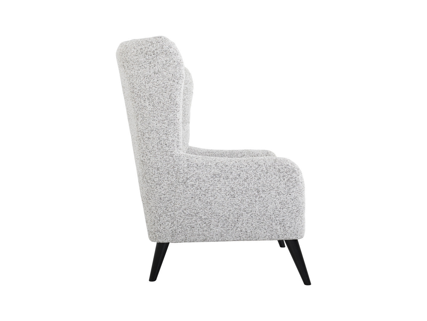 Casey Quilted Armchair – Wave Spring Seat, High Back, Hardwood Legs