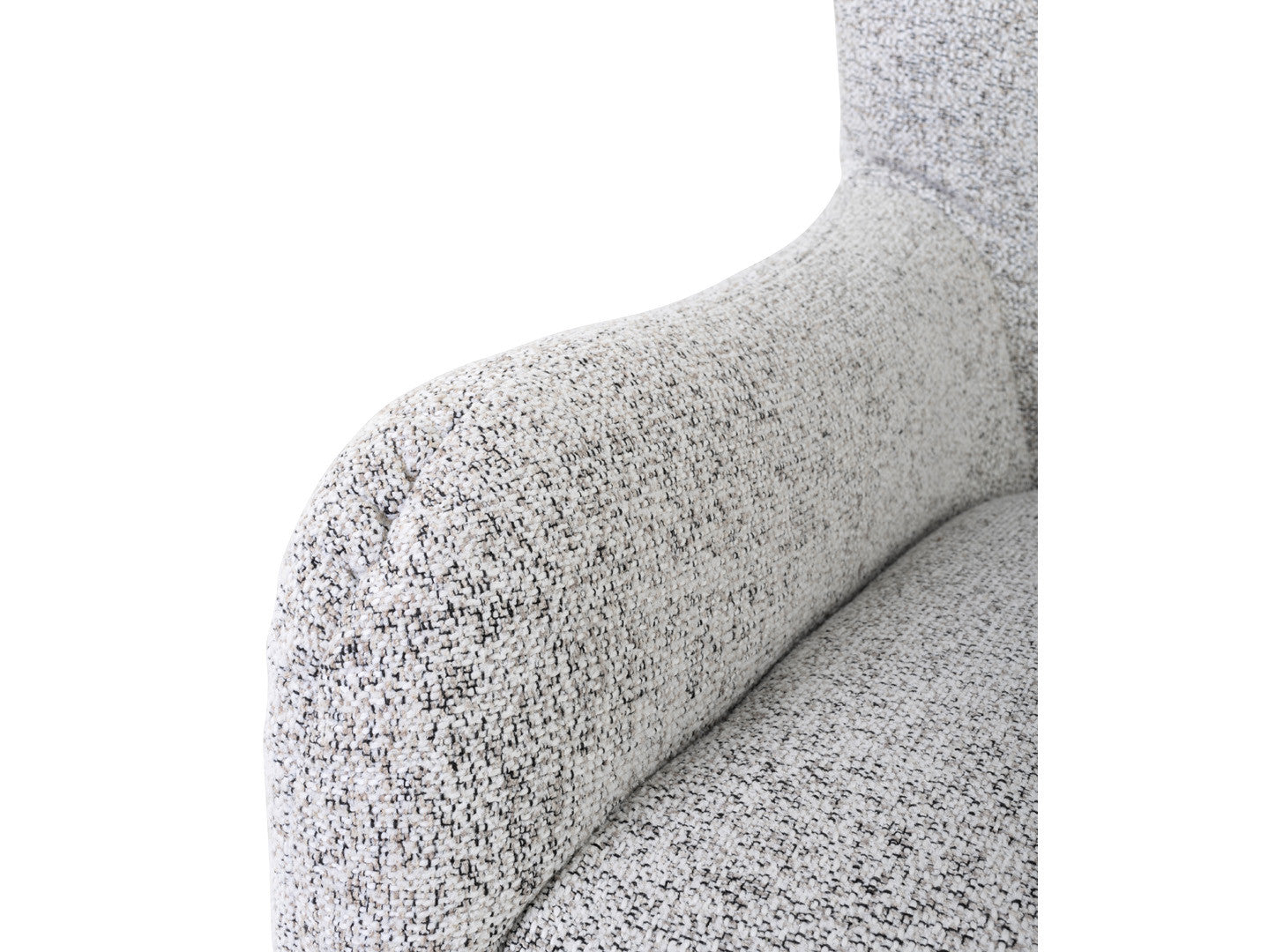 Casey Quilted Armchair – Wave Spring Seat, High Back, Hardwood Legs