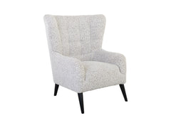 Casey Quilted Armchair – Wave Spring Seat, High Back, Hardwood Legs
