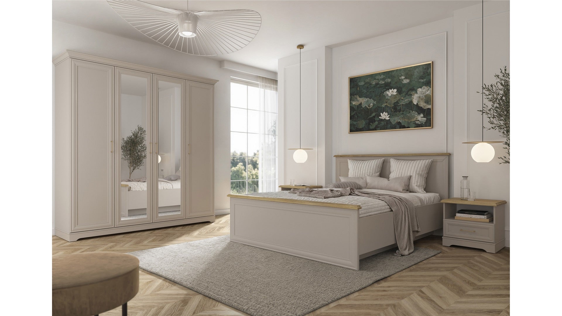 Anga — Sideboard 154 cm with 4 Drawers & 2 Doors