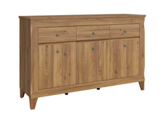 Bergen Chest of Drawers 156 cm – Golden Sibiu Larch | 3 Cabinets, 3 Drawers & Soft-Close