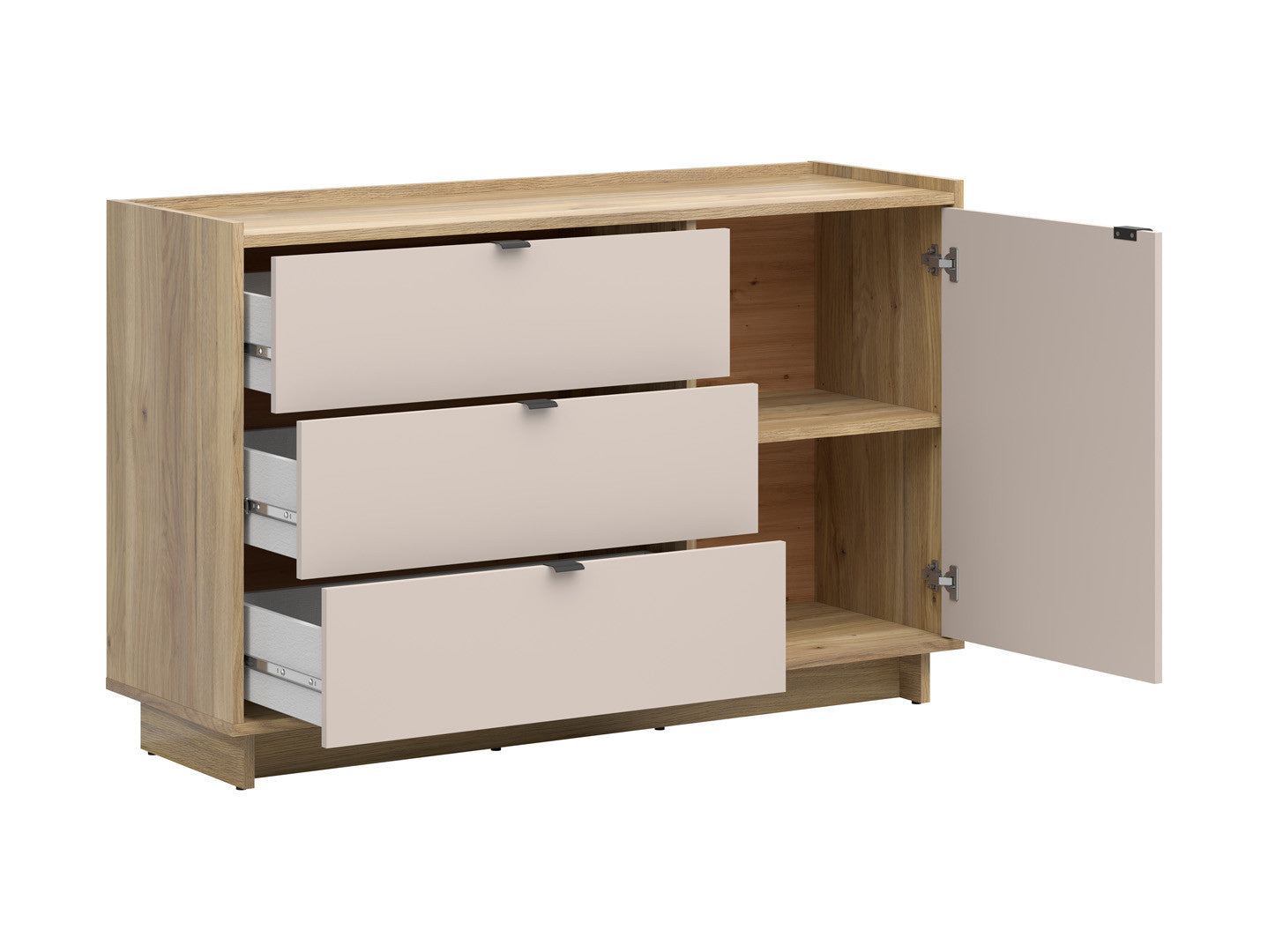 Dalva Chest of Drawers – Mauvella Oak / Uni Cashmere