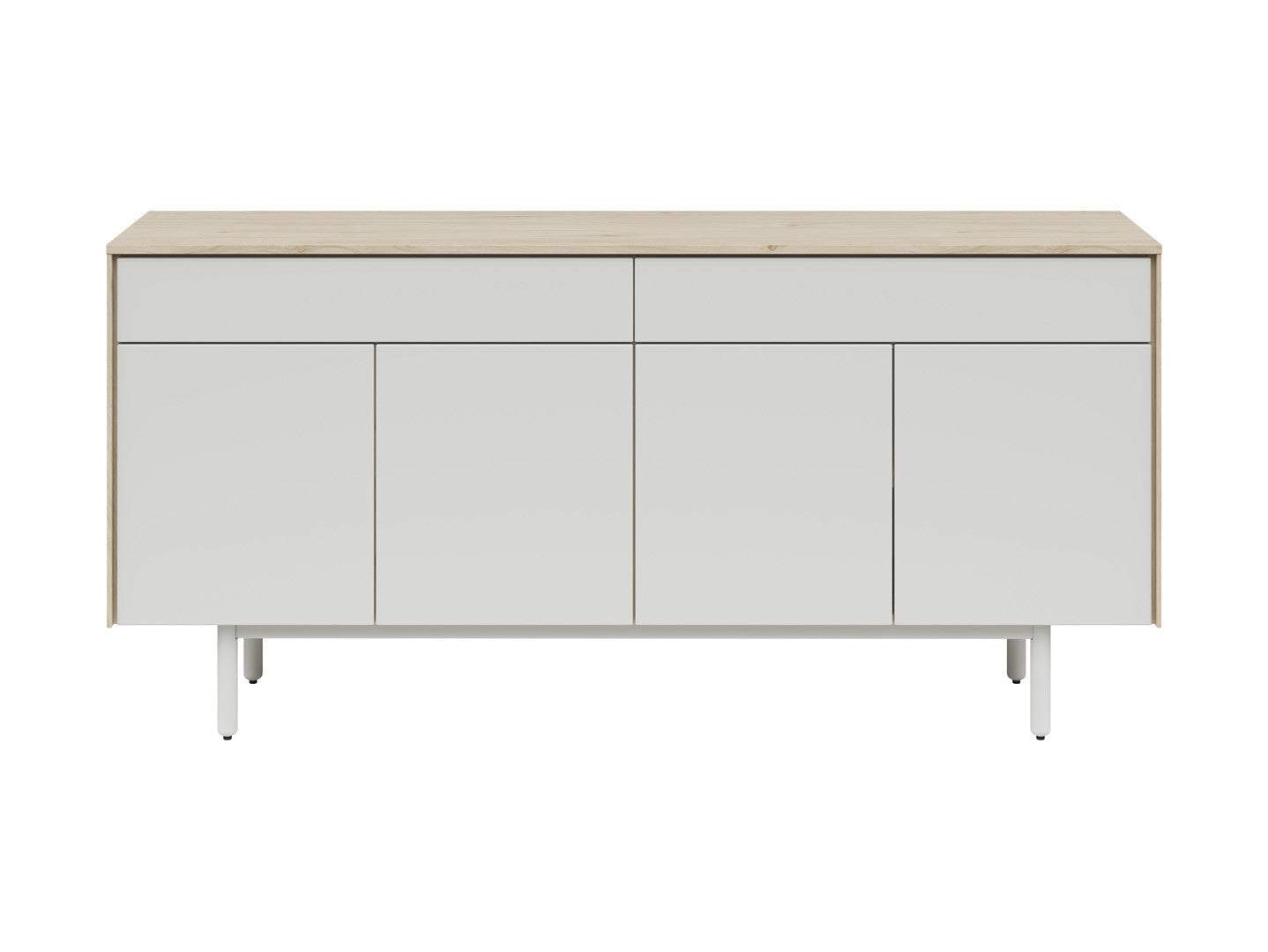 Ema Large Sideboard 180cm – Jackson Hickory Walnut & Light Grey with Beech Frame