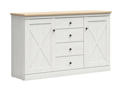 Frija — Chest of Drawers | 4 Drawers & 2 Doors | Andersen Pine & Artisan Oak | Scandinavian Style