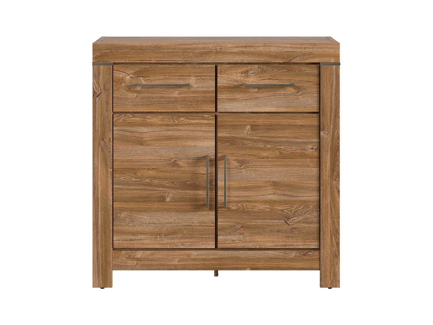 Gent Hallway Chest of Drawers — 2 Doors, 4 Shelves, 2 Drawers & Soft-Close, Stirling Oak