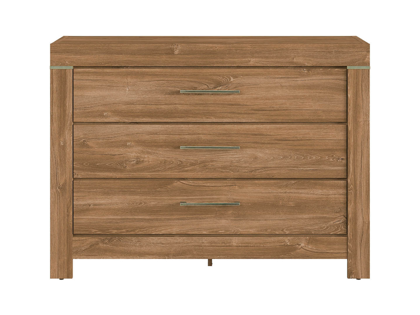 Gent Chest of Drawers 115 cm – 3 Drawers, Stirling Oak