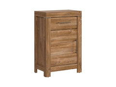 Gent Hallway Shoe Cabinet 66 cm – 1 Drawer & 1 Door, Stirling Oak