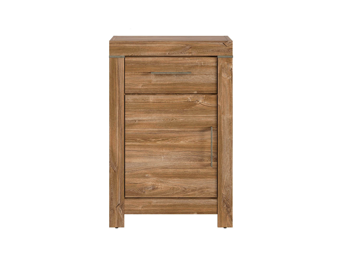 Gent Hallway Shoe Cabinet 66 cm – 1 Drawer & 1 Door, Stirling Oak