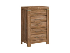 Gent Chest of Drawers — 5 Drawers, Soft-Close Runners & Scratch-Resistant Top, Stirling Oak