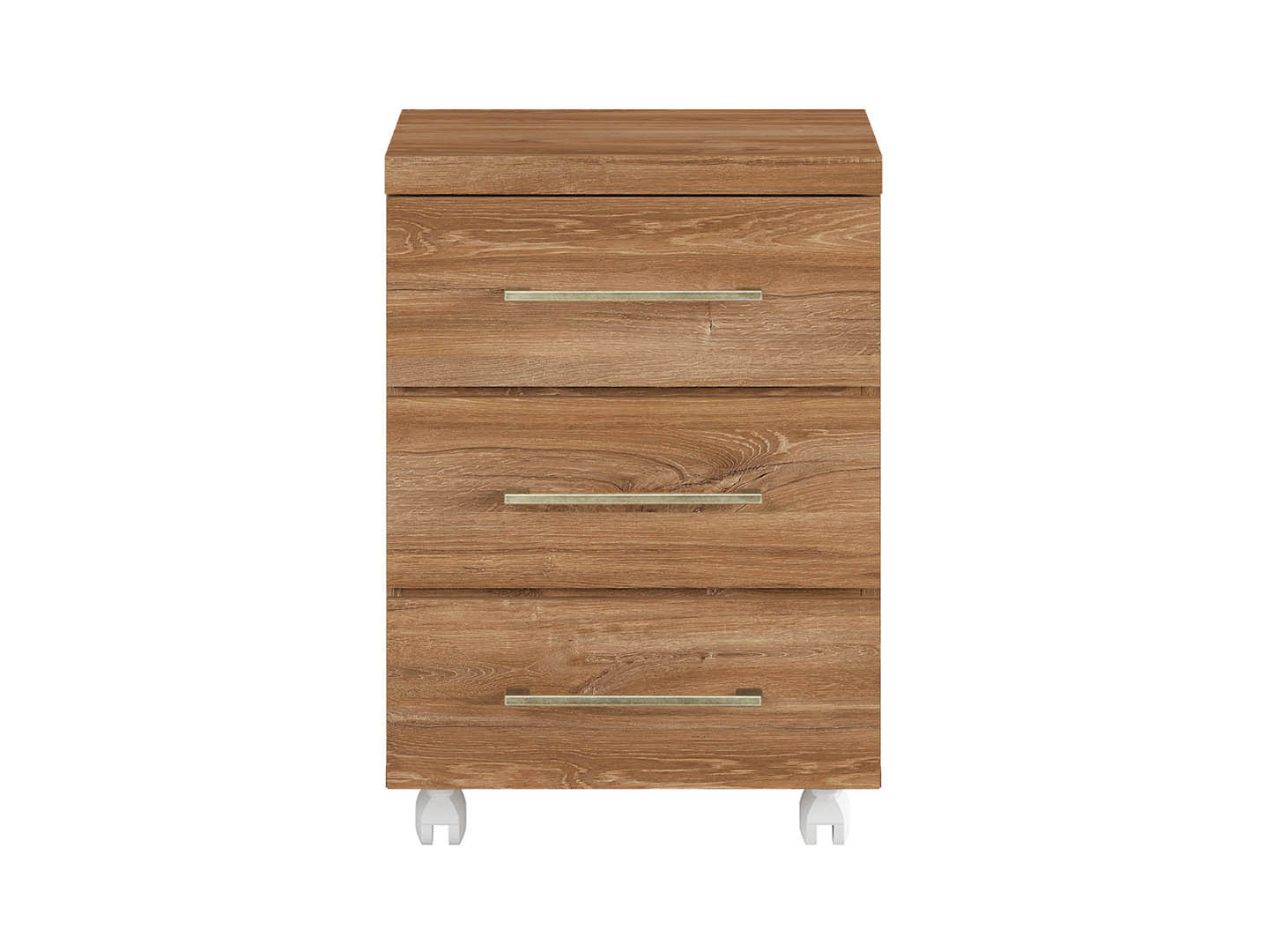 Gent Mobile Pedestal | Stirling Oak | 3 Drawers | Soft-Close | 42×60 cm