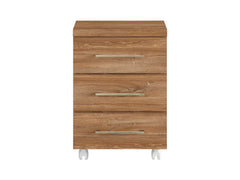 Gent Mobile Pedestal | Stirling Oak | 3 Drawers | Soft-Close | 42×60 cm