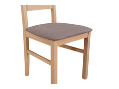 Alla 3 Upholstered Dining Chair – Sonoma Oak / Brown Fabric