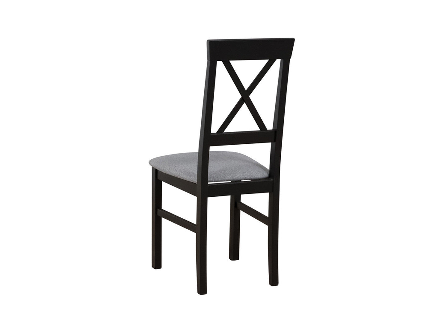 Alla 3 Dining Chair — Upholstered Seat, Black Beech Frame & Timeless Grey Fabric, Barrel 90