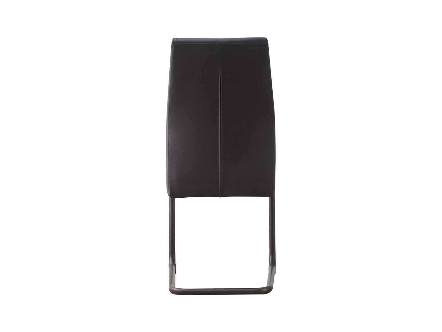 Anne Ph Upholstered Dining Chair – Sled Base, Black, Easy-Clean Fabric