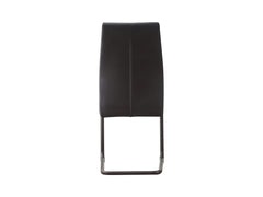 Anne Ph Upholstered Dining Chair – Sled Base, Black, Easy-Clean Fabric