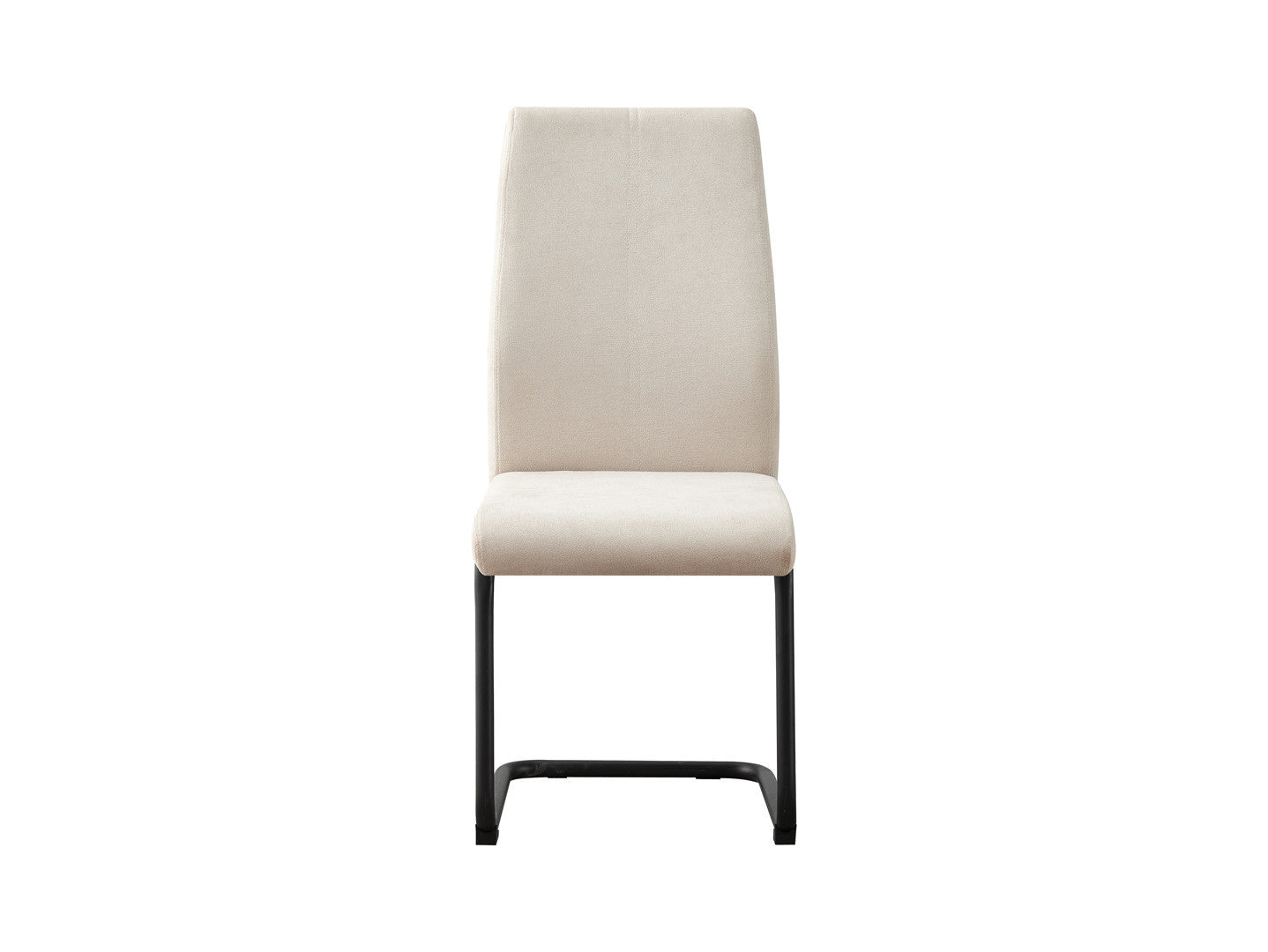 Anne Ph Upholstered Dining Chair – Cantilever Sled Base, Metal Frame | Cream Fabric