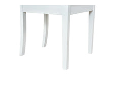 Campel Dining Chair — Grey Upholstered Seat, White Frame & Timeless Design, Barrel 90