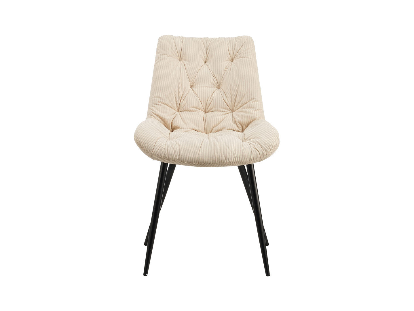 Claudio Upholstered Dining Chair – Corduroy | Black Metal Frame | 4 Colours