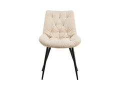 Claudio Upholstered Dining Chair – Corduroy | Black Metal Frame | 4 Colours