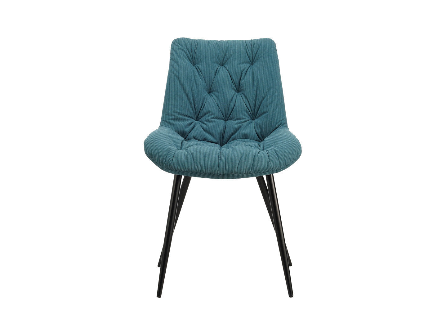 Claudio — Upholstered Corduroy Dining Chair with Metal Legs