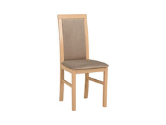 Como — Upholstered Dining Chair | Sonoma Oak & Brown Fabric
