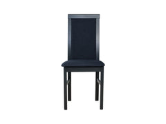 Como Dining Chair – Black Upholstery & Black Frame, Ergonomic, Minimalist Design