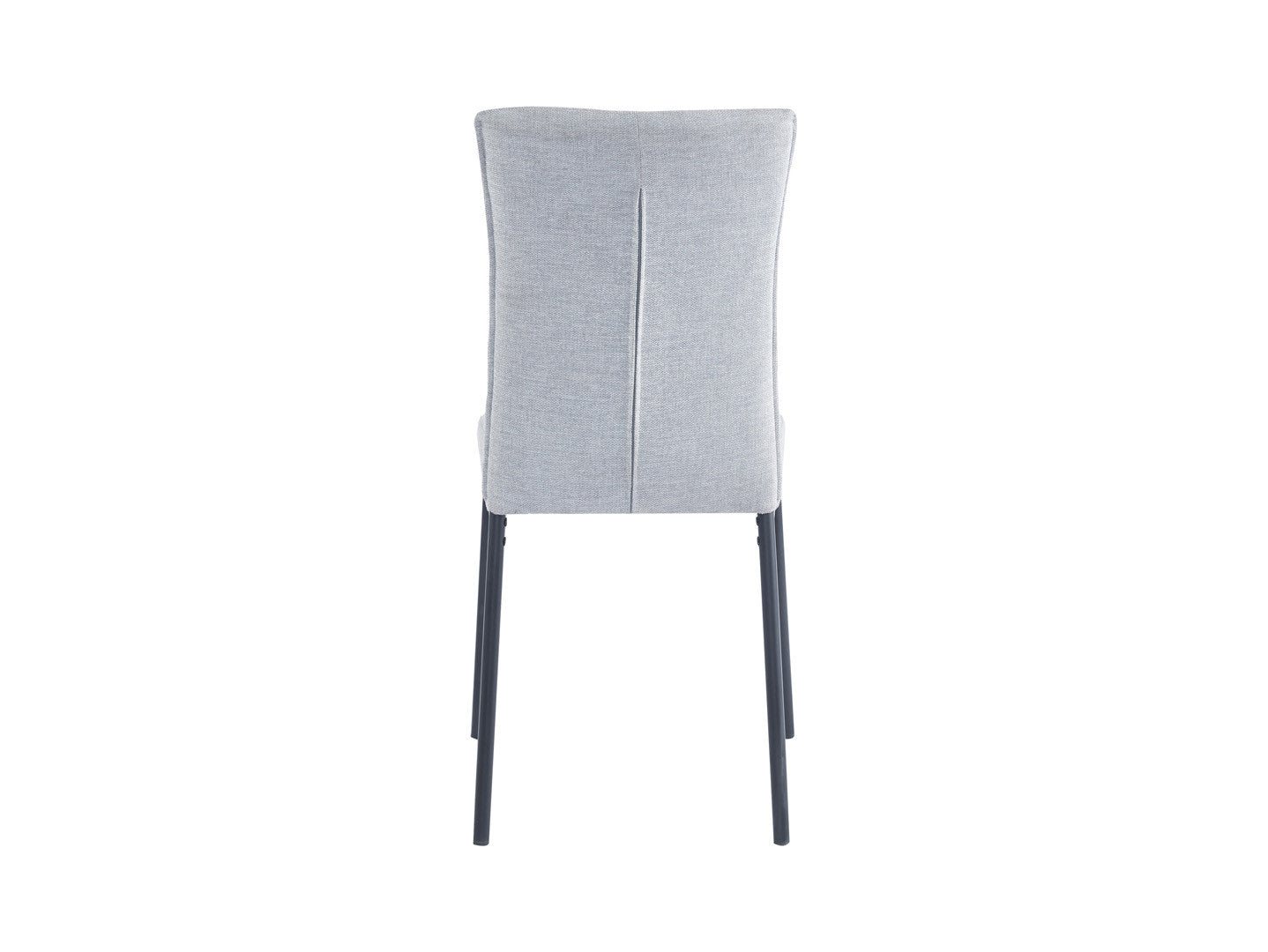 Edla Upholstered Dining Chair – Grey Fabric & Metal Frame