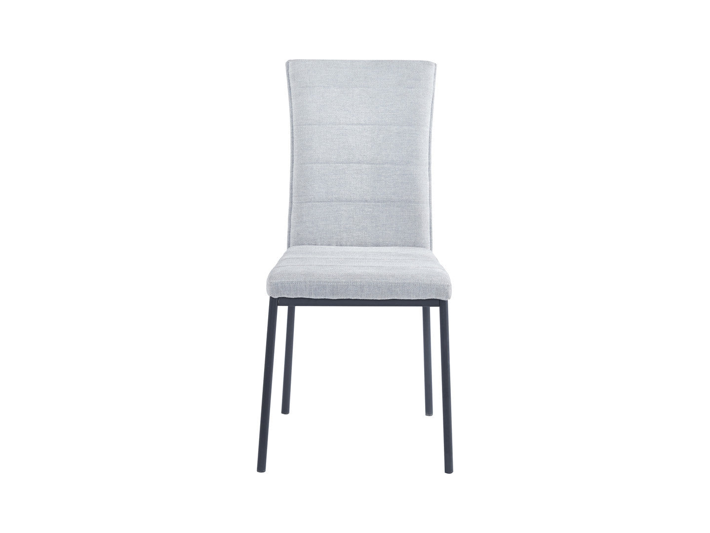Edla Upholstered Dining Chair – Grey Fabric & Metal Frame