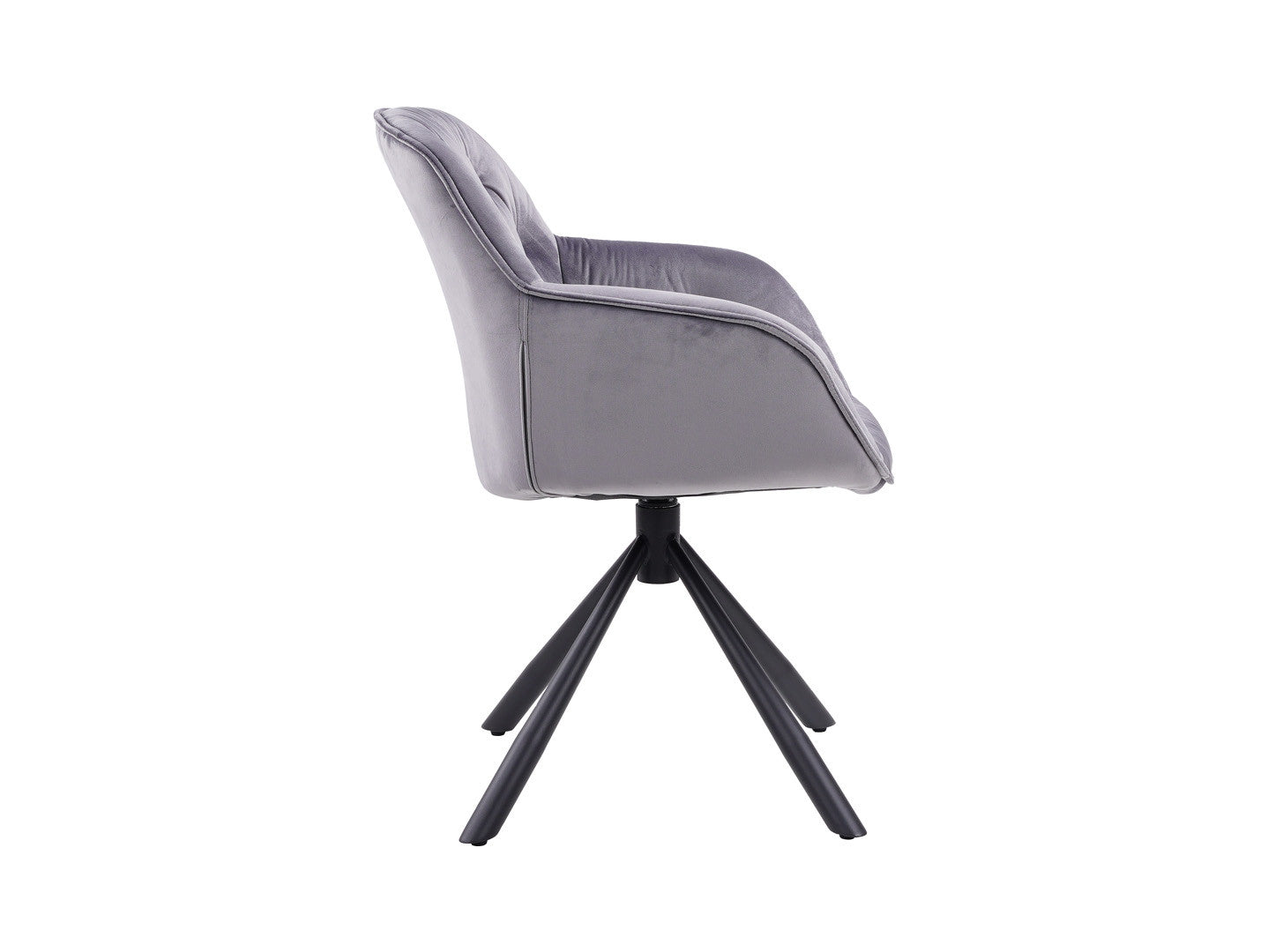 Eileen Swivel Chair – Velvet Grey