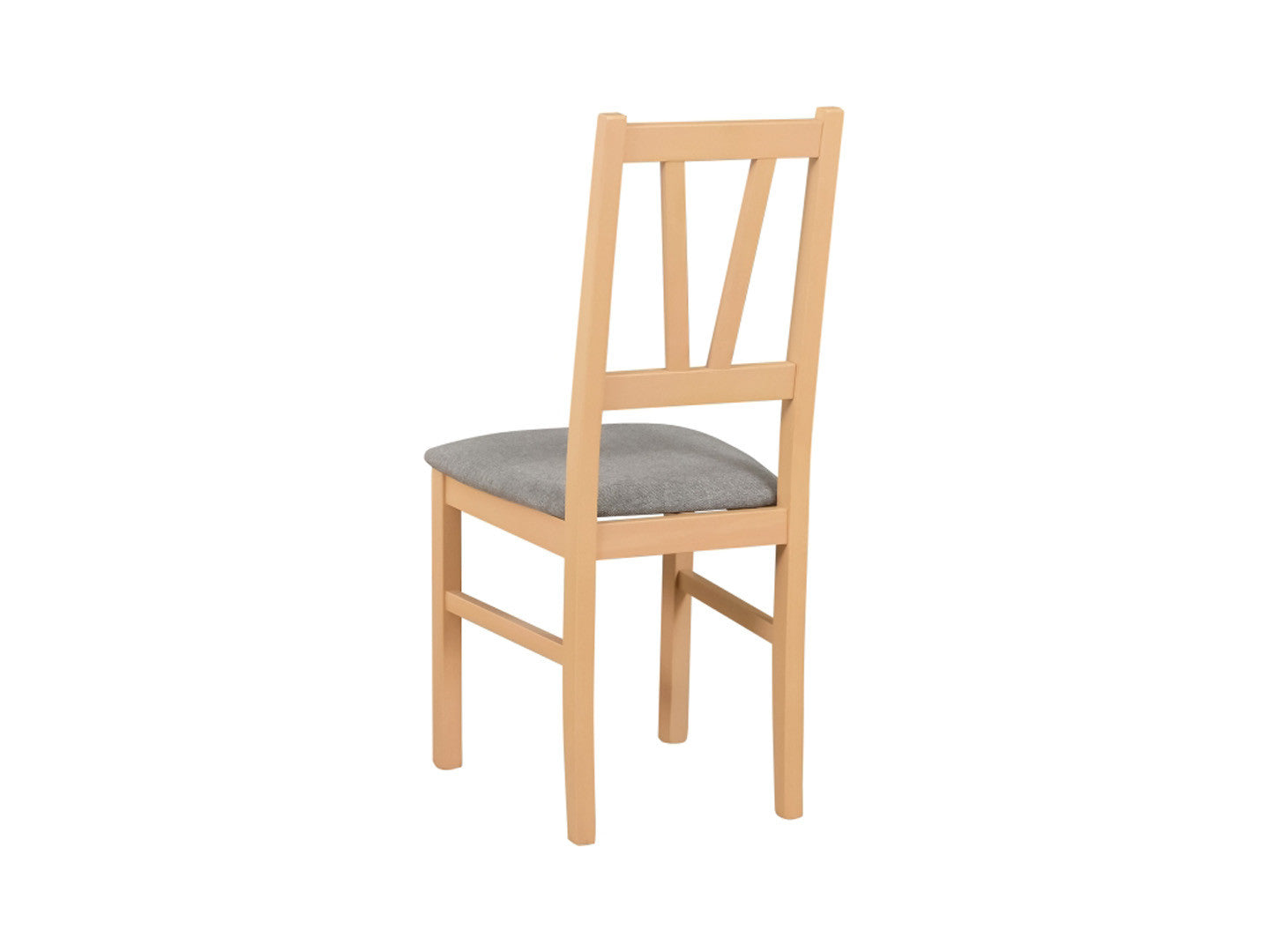 Filo Dining Chair – Scandinavian Style, Sonoma Oak & Light Grey Fabric, Slatted Back