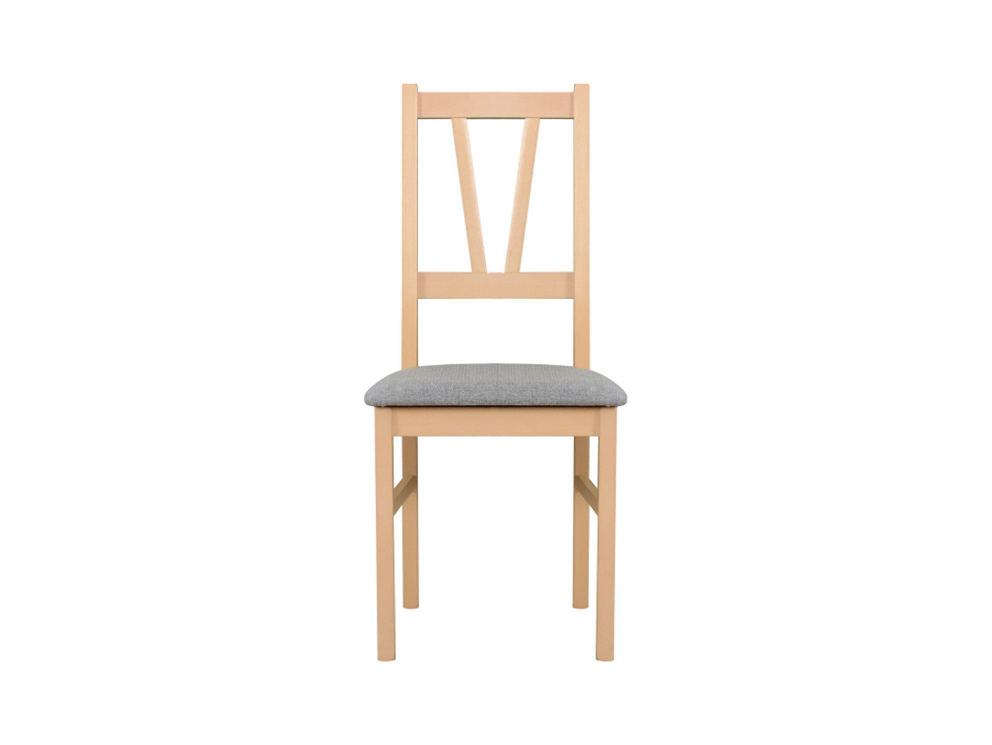 Filo Dining Chair – Scandinavian Style, Sonoma Oak & Light Grey Fabric, Slatted Back