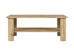 Acadia Coffee Table – Wotan Oak | L-Shape Legs & Lower Shelf | 115×56×45.5 cm | Living Room